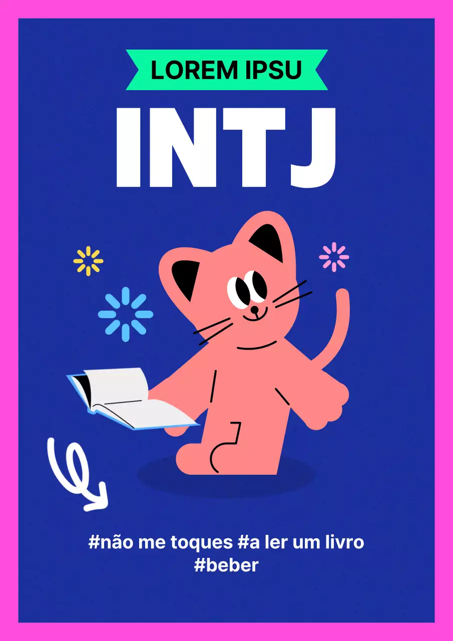 Mensagens sobre o tipo de personalidade azul e simples