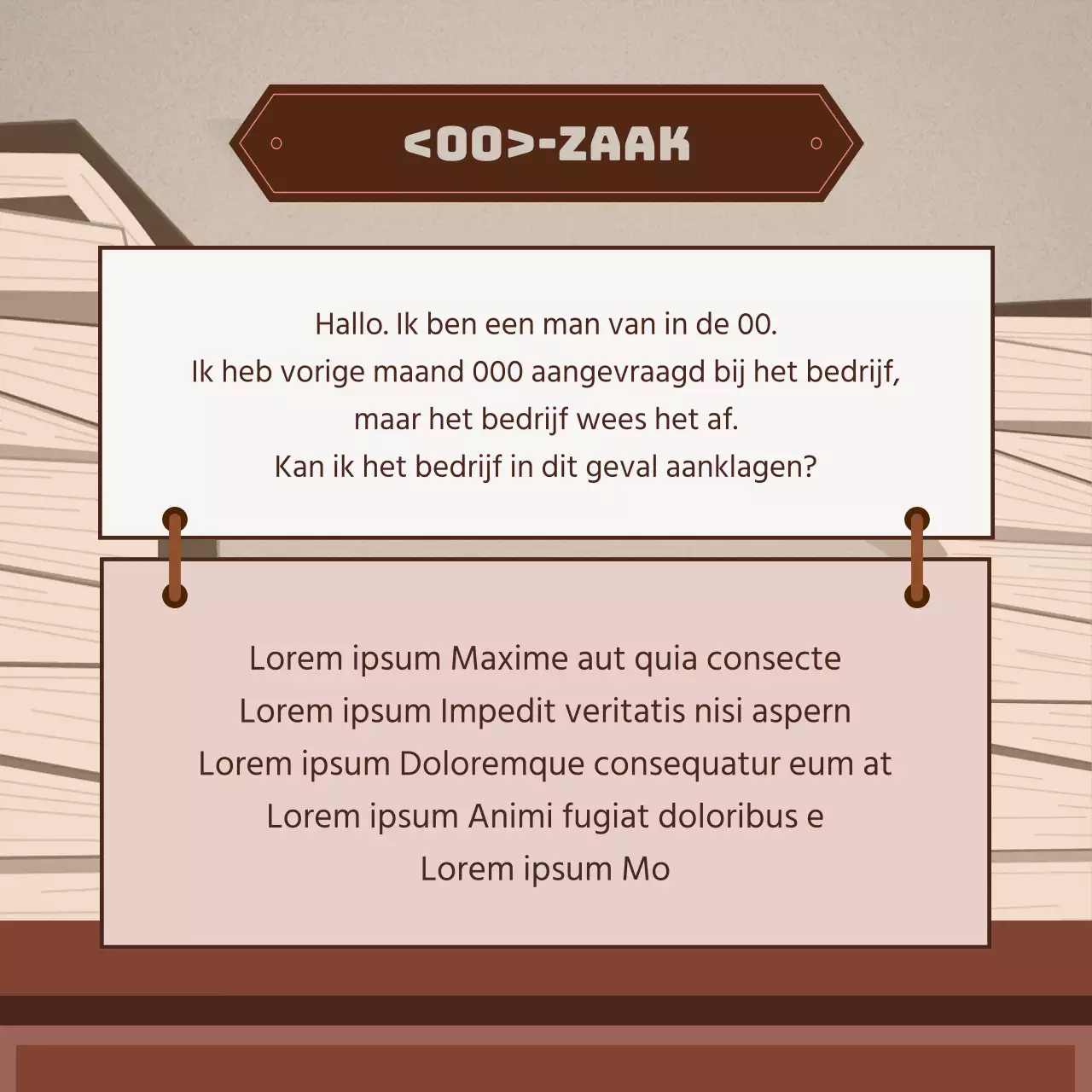 Een eenvoudig advocatenkantoor in beige en bruin promoten