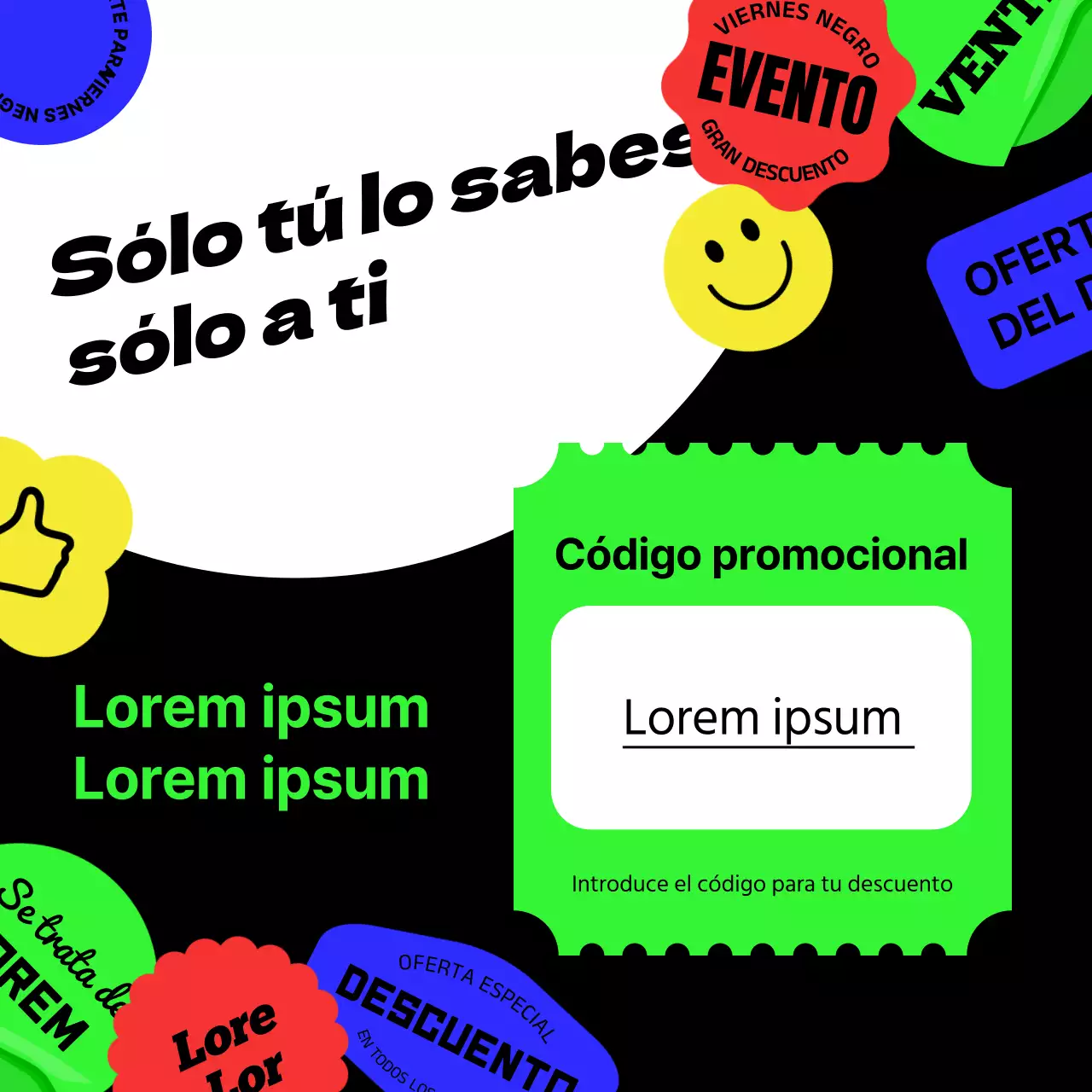 Anuncios de moda del Black Friday sobre fondo negro