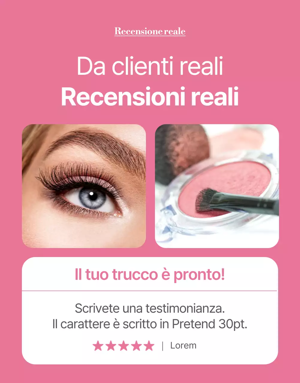Promuovere i cosmetici nelle moderne tonalità del rosa