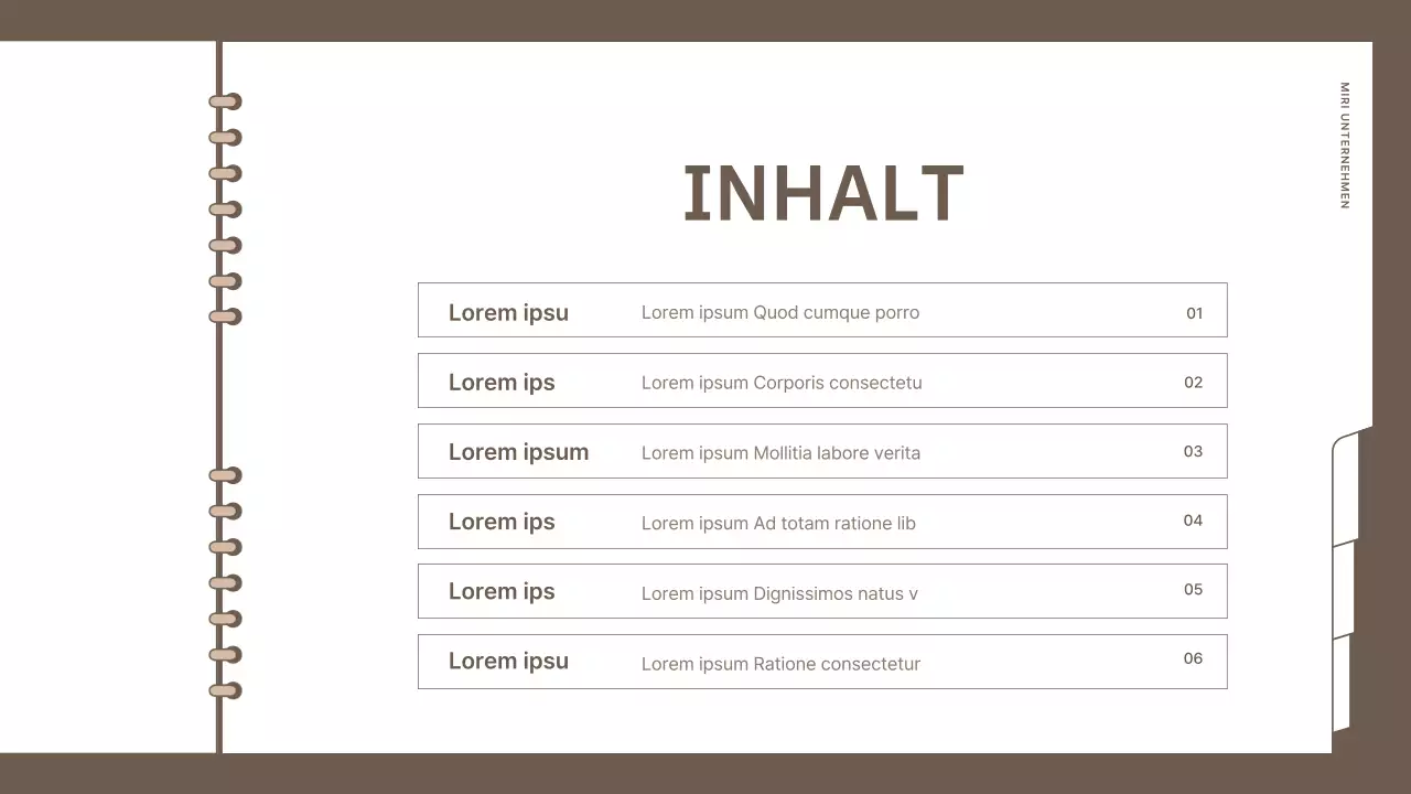 Einfacher, gebrandeter Eventplaner in Braun