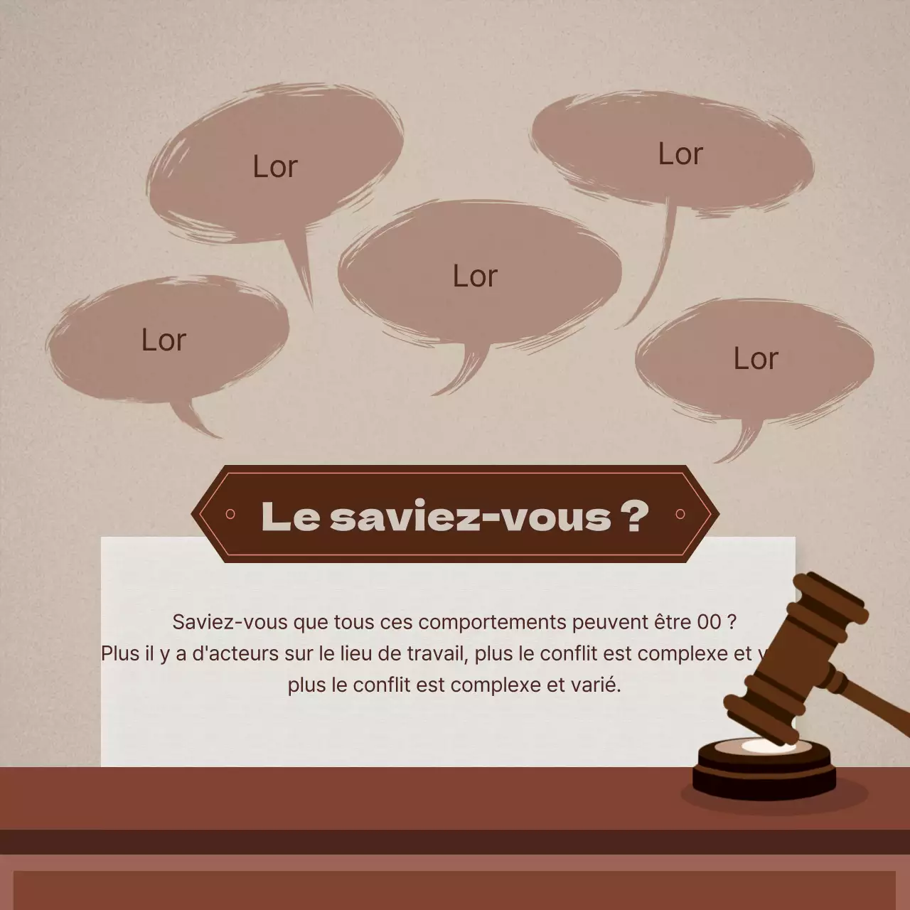 Promouvoir un bureau d'avocat simple dans les tons beige et marron