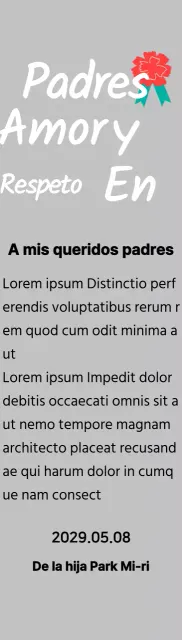 Caligrafía del Día de la Madre con ilustración de clavel rojo