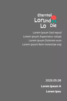 Kalligraphie zum Muttertag mit roter Nelke Illustration