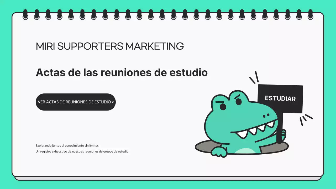 Presentación minimalista de reunión de estudio en color menta y negro