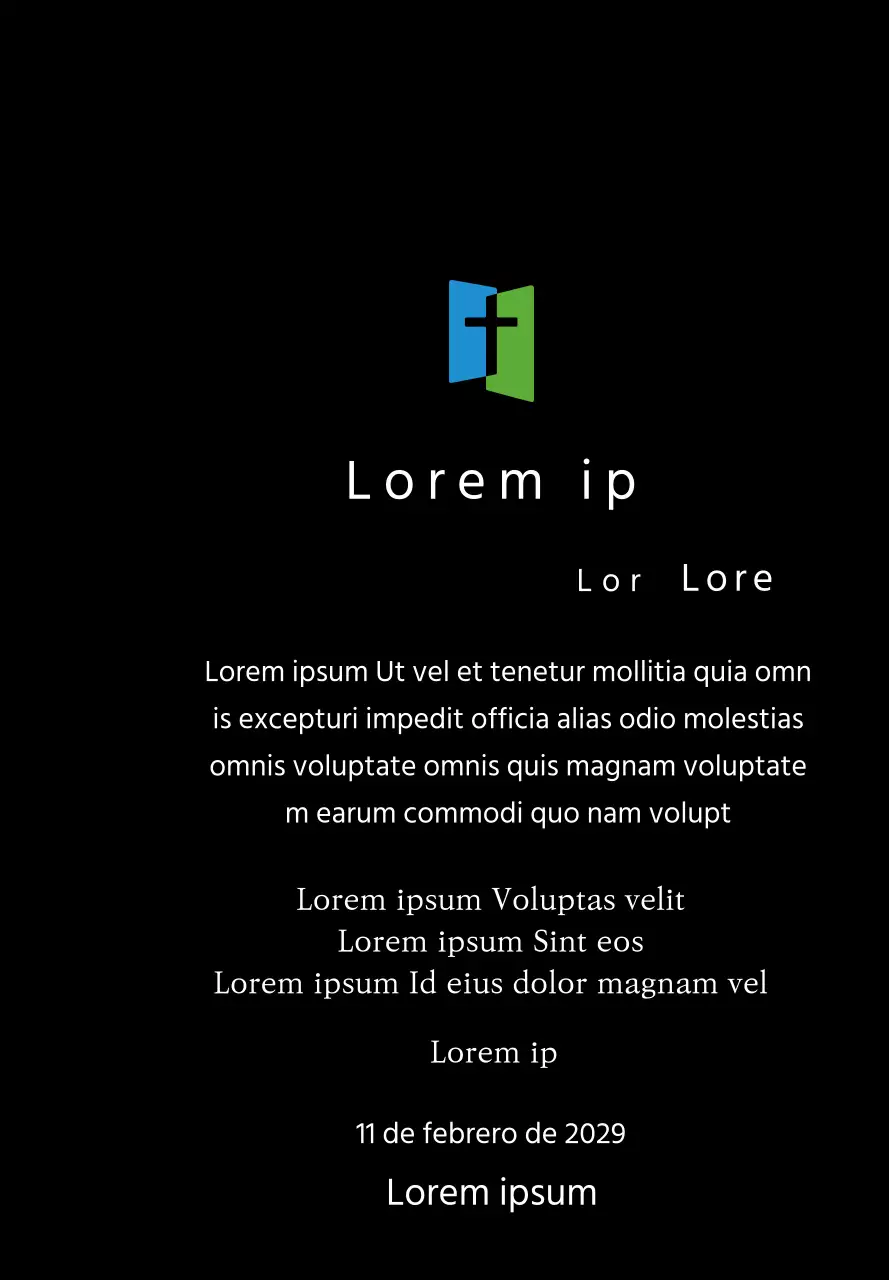 Concepto de placa con logotipo de iglesia