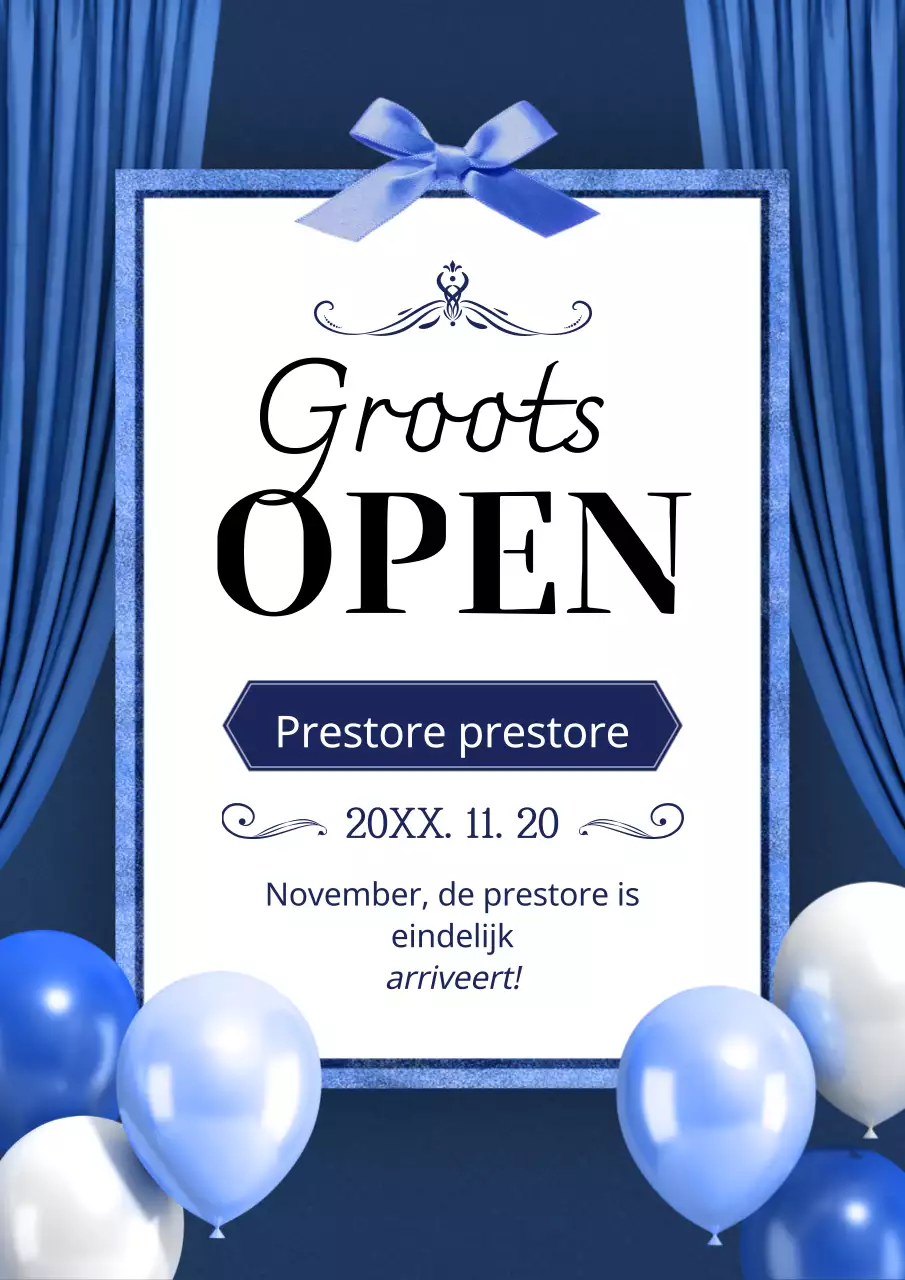 Aankondiging van de opening van een luxe filiaal in Farang