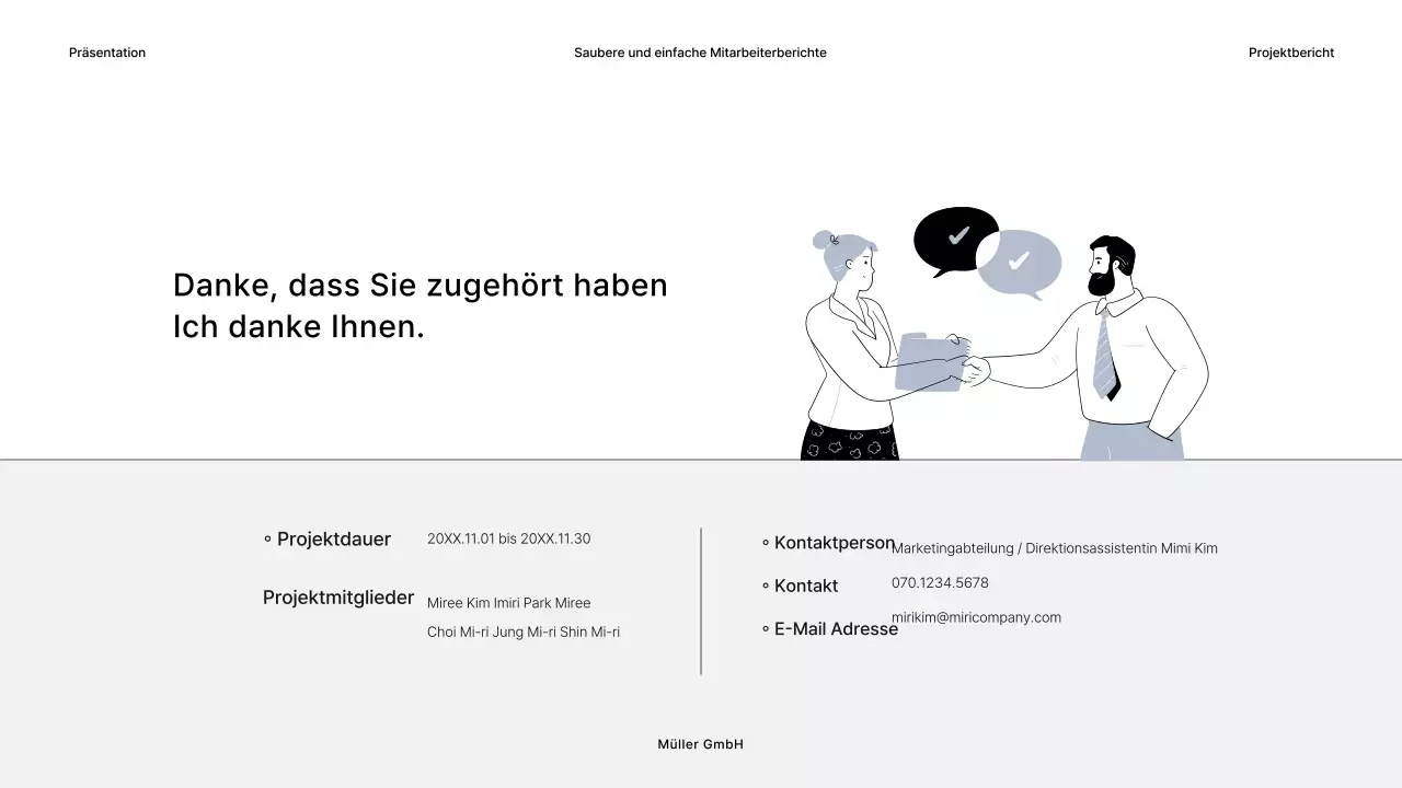 Einfache Geschäftsberichte in Grau und Schwarz