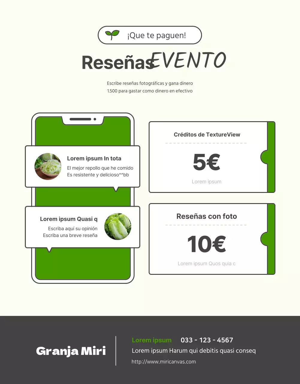 Promover la venta de coles básicas verdes y chartreuse