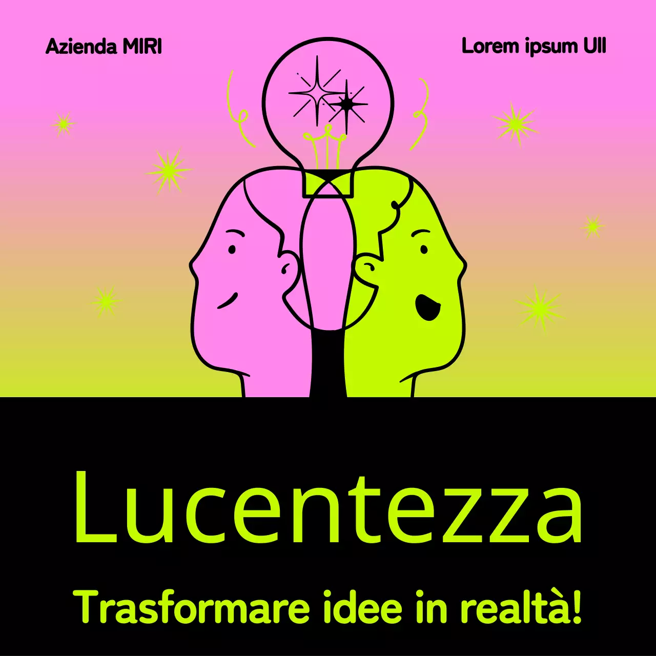 Promuovete un concorso d'impresa interno con un look pop art rosa e neon