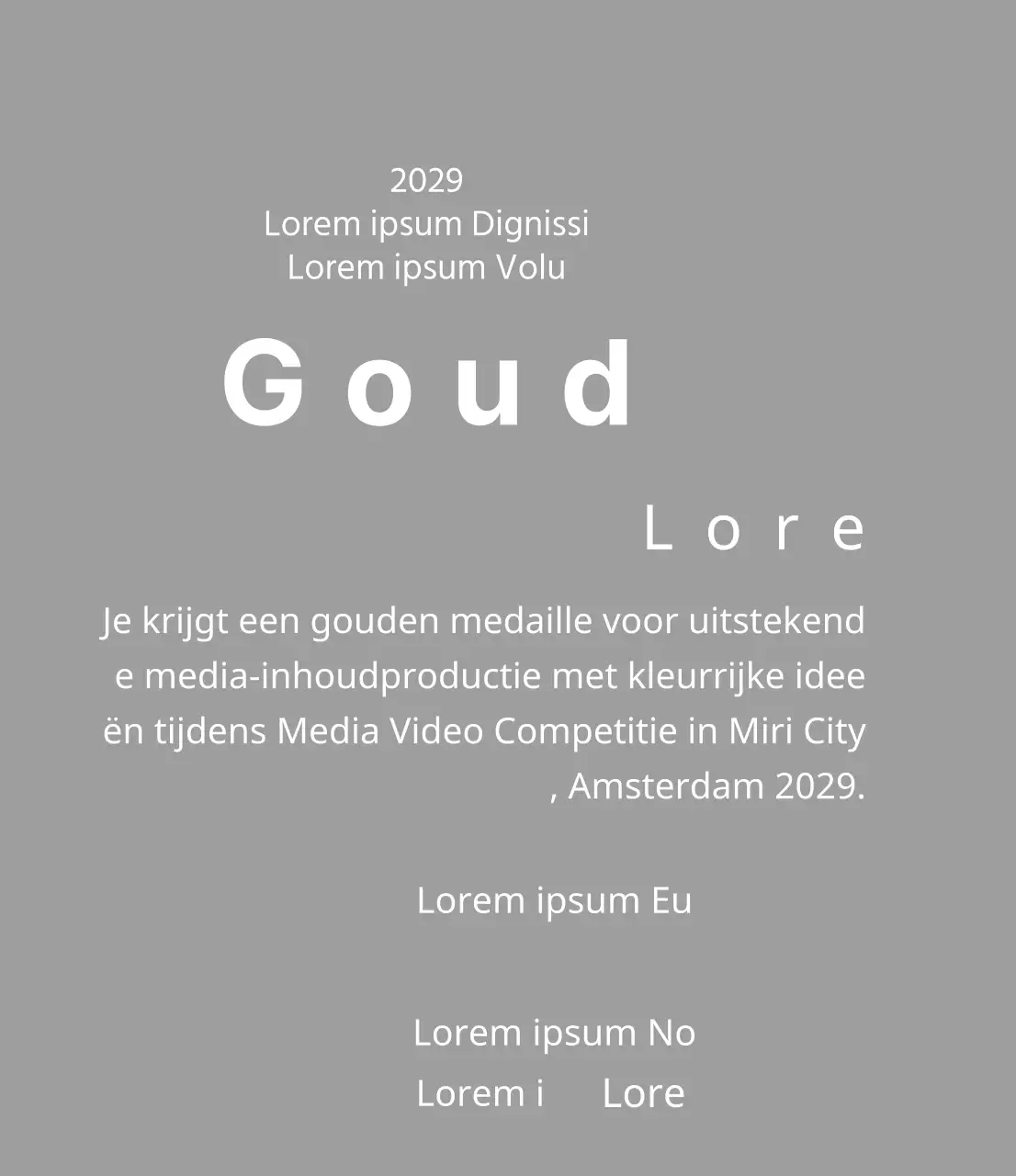 Winnende plaquettes voor een keurig wedstrijdconcept