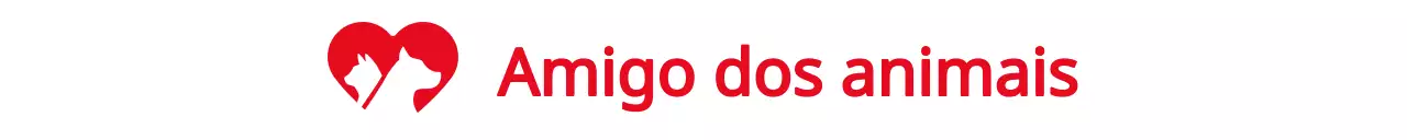 Promoção de um evento com um conceito de sociedade de proteção dos animais a vermelho.
