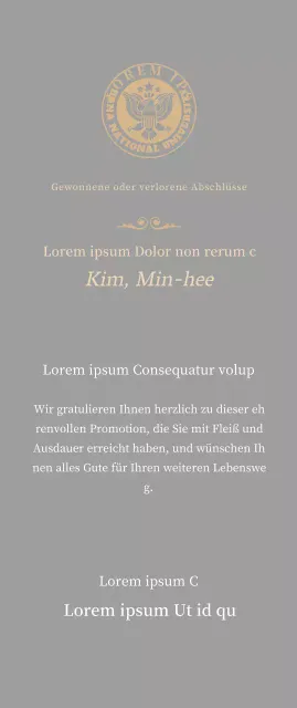 Luxuriöse Abschlussplakette mit Schullogo und Goldverzierung