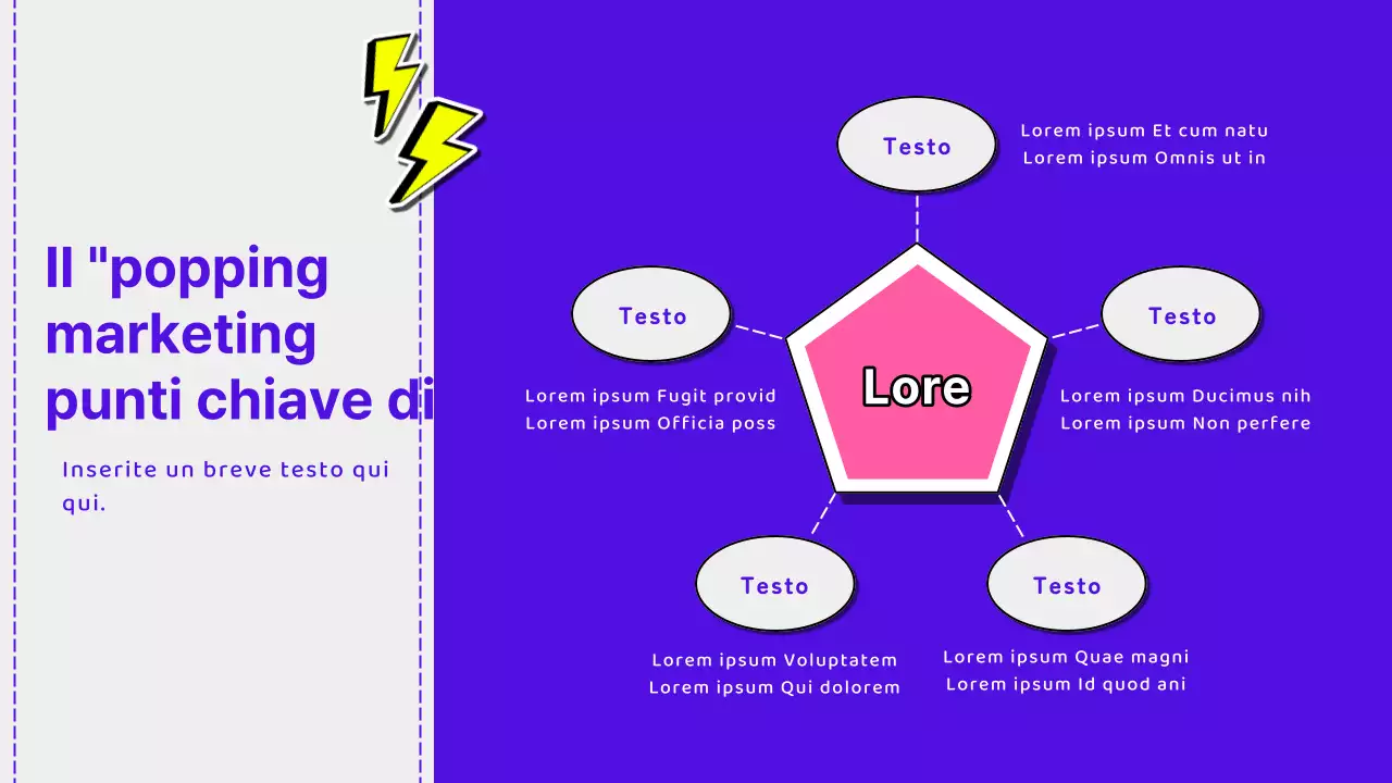 Materiale didattico per seminari di marketing al neon e kitsch