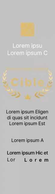 Plaque du lauréat du concept de concours avec illustration de lignes de laurier et de couronne