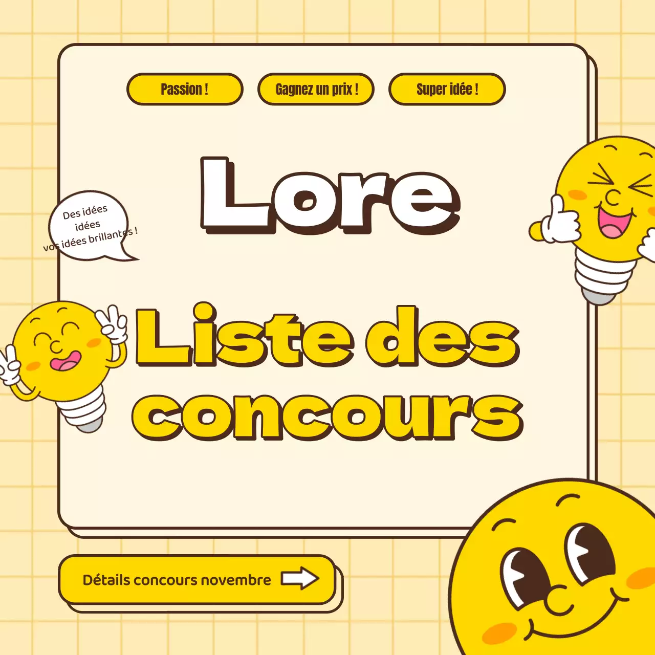 Un guide pour faire apparaître les listes de concours en jaune