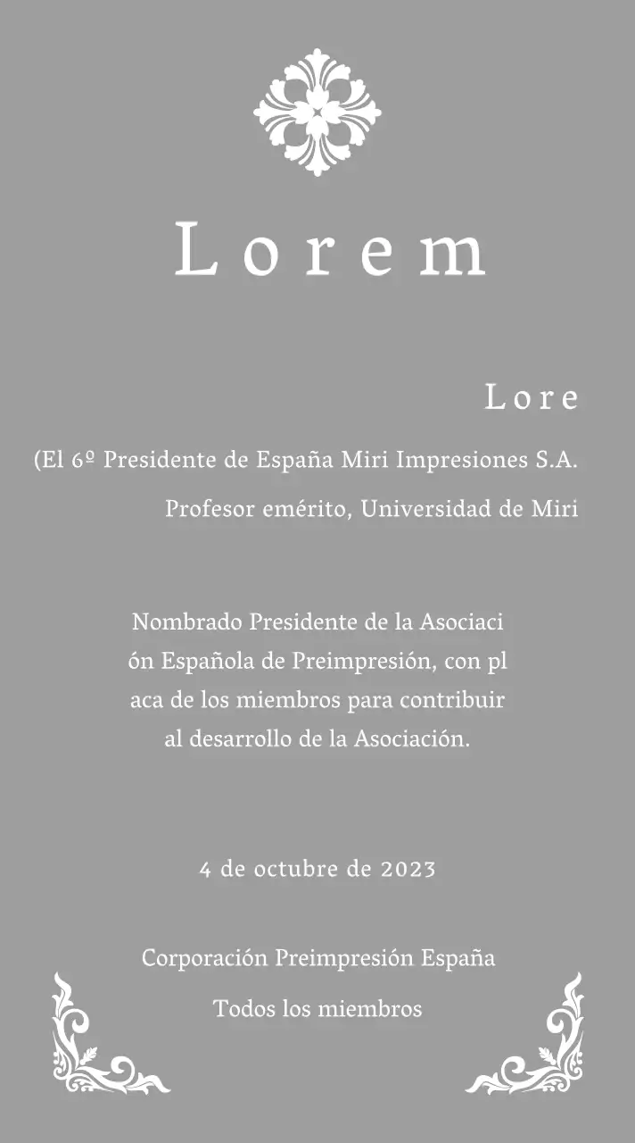 Una placa de encargo de aspecto regio con una elaborada decoración