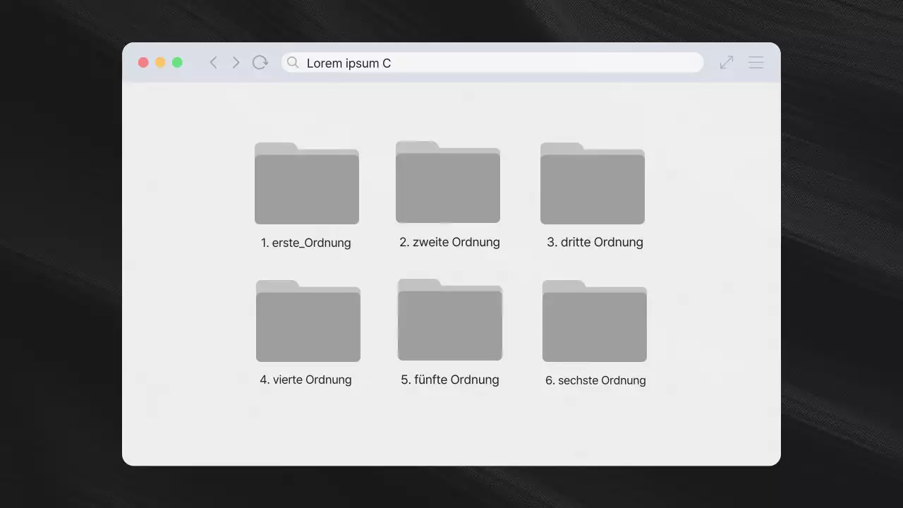 Moderner Desktop-UI-Vorschlag in Schwarz