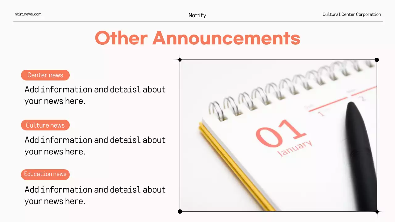 오렌지 모던 관광 뉴스레터 프리젠테이션