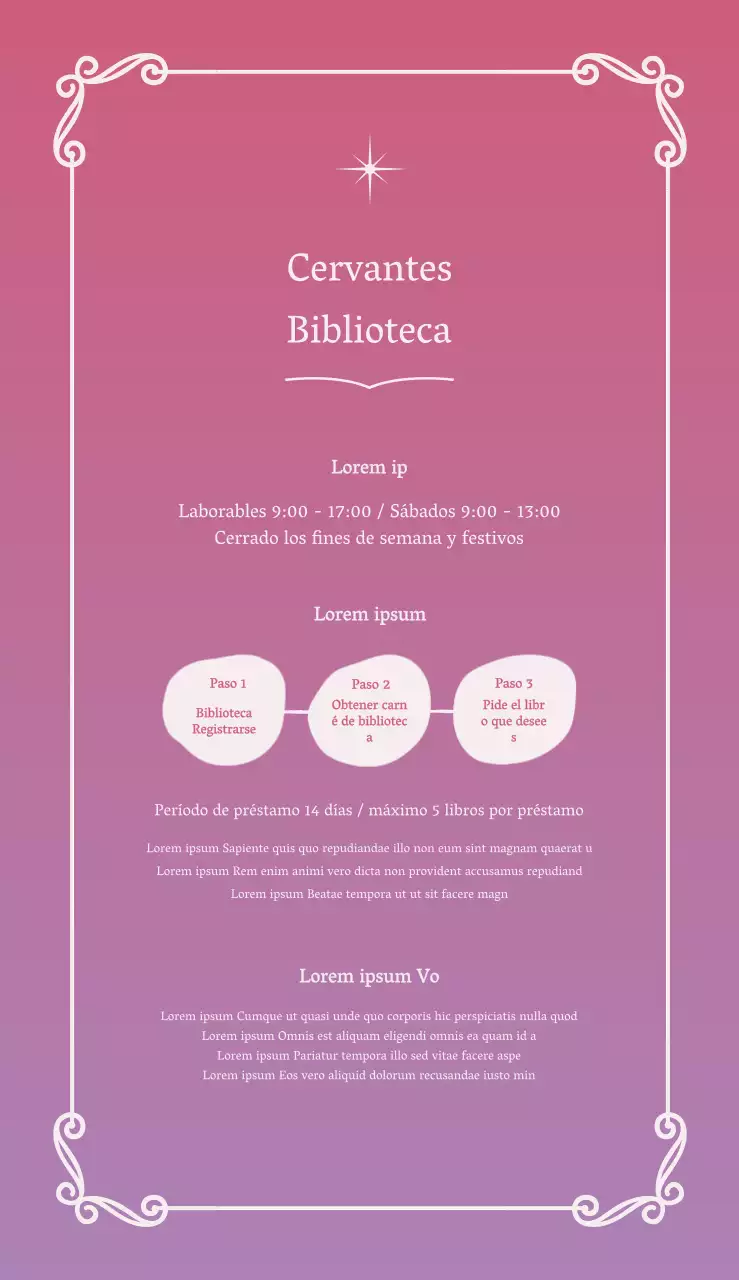 Promueva una biblioteca sencilla y clásica en rosa