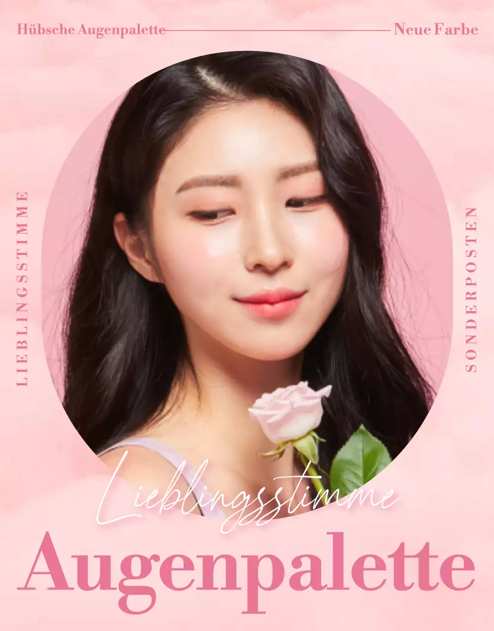 Förderung von Kosmetika in modernen Rosa-Tönen