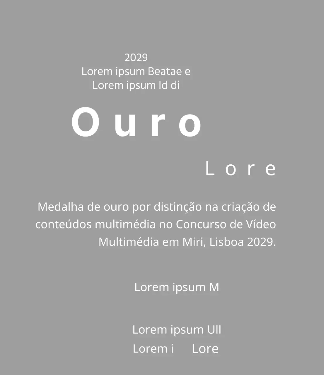 Placas vencedoras para um conceito de prémio de concurso elegante