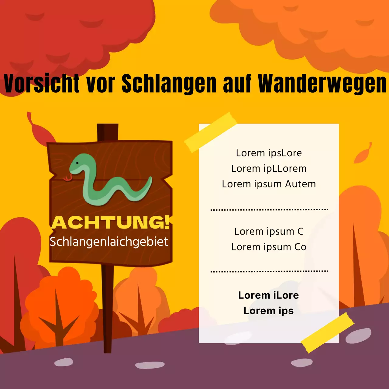 Ein Leitfaden für die Sicherheit von Wildtieren in Orange und Gelb