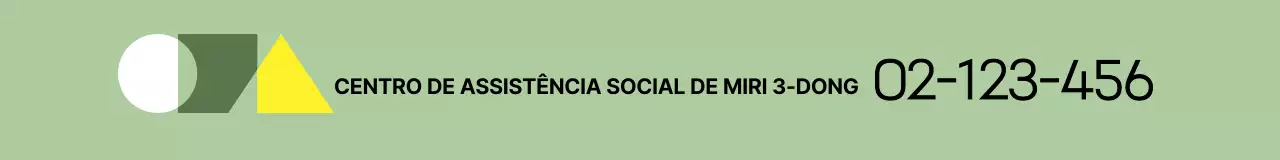 Informações simples sobre o centro de benefícios com um logótipo moldado