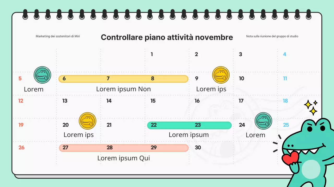 Presentazione di riunione di studio minimalista in menta e nero