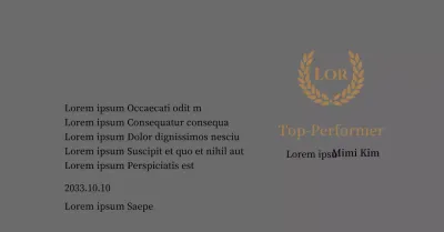 Luxuriöse Danksagungstafel mit goldenen Lorbeeren und Stempel