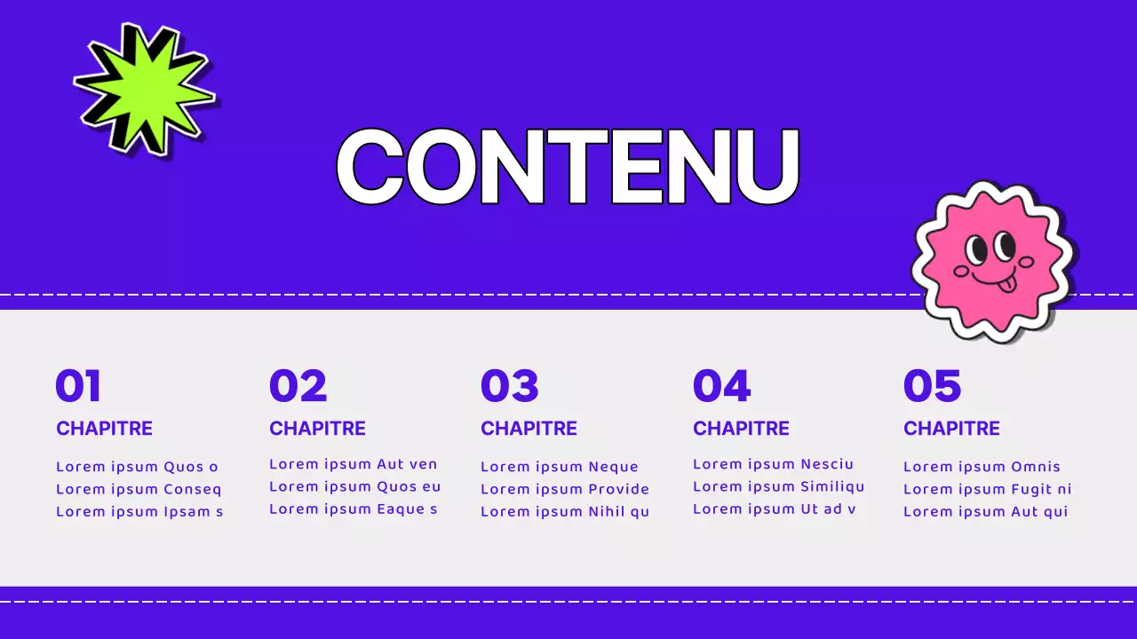 Matériel de formation pour les séminaires de marketing en néon et kitsch