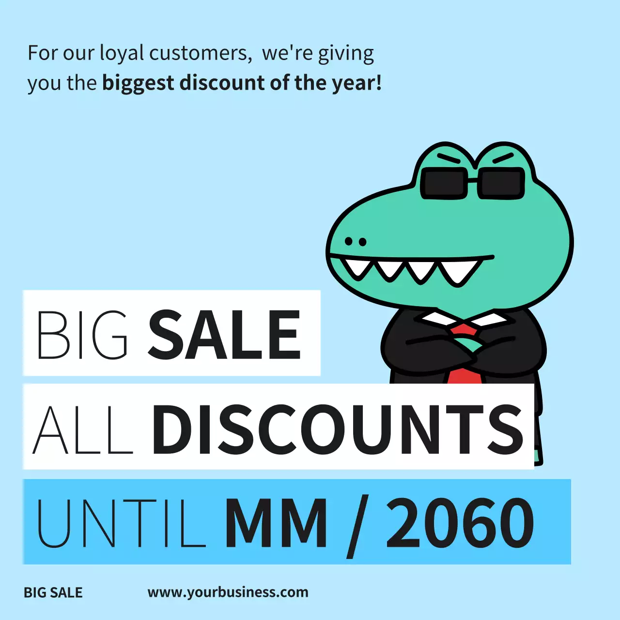 Blue Trendy Sale Promotion Social Media Post