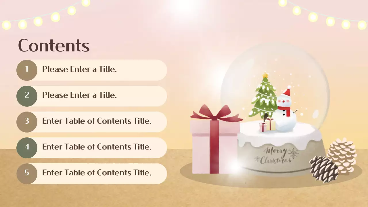 베이지 전통 겨울 가이드 프레젠테이션