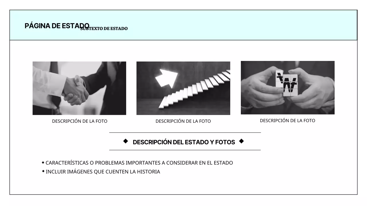 Un sencillo informe imprimible en azul claro y chartreuse