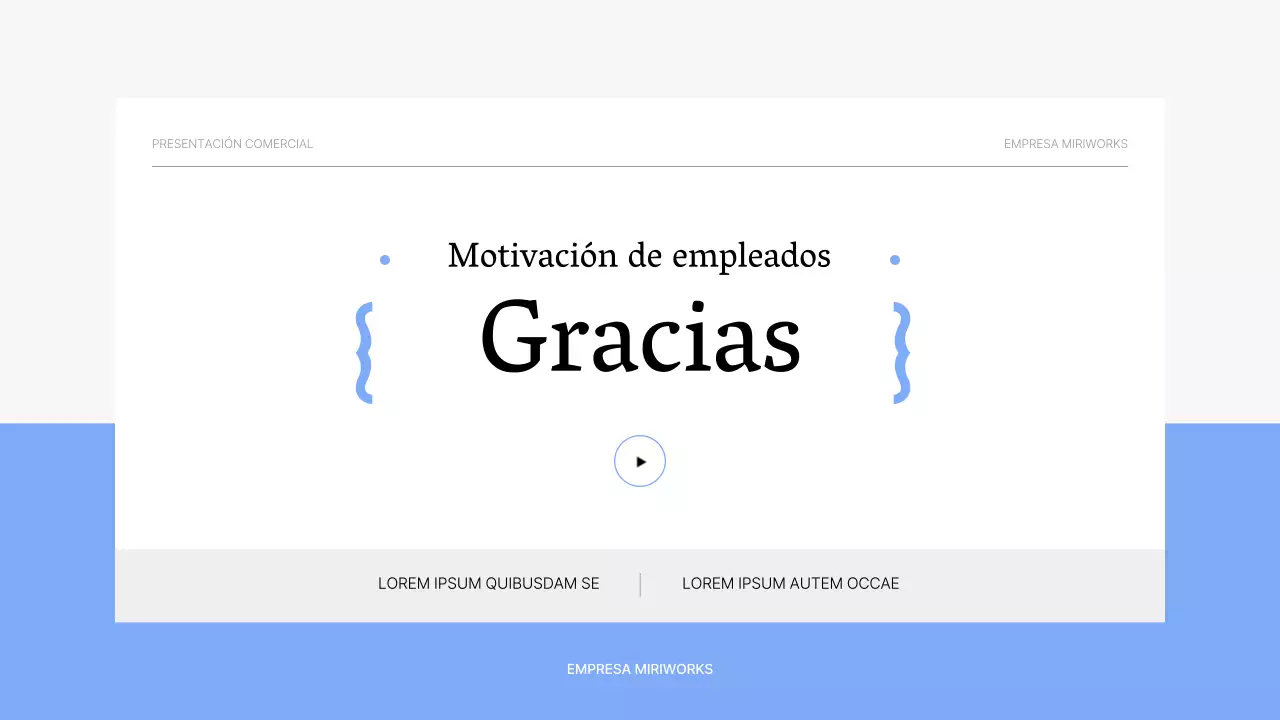 Material de formación motivador sencillo en azul claro y gris