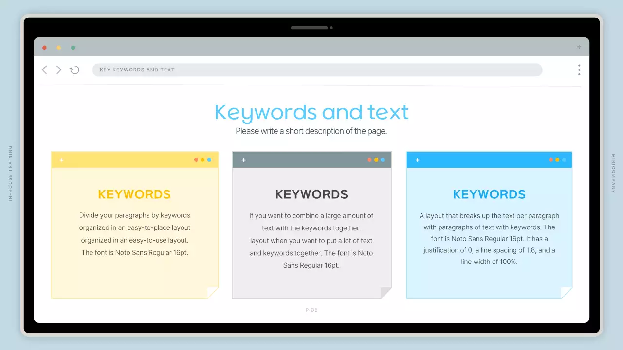 블루 모던 태블릿 프레젠테이션
