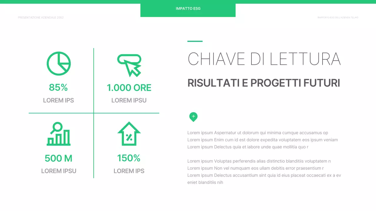 Un semplice rapporto ESG aziendale in bianco e nero