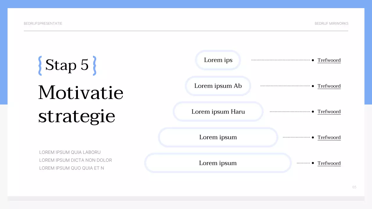 Eenvoudig lichtblauw en grijs motiverend trainingsmateriaal