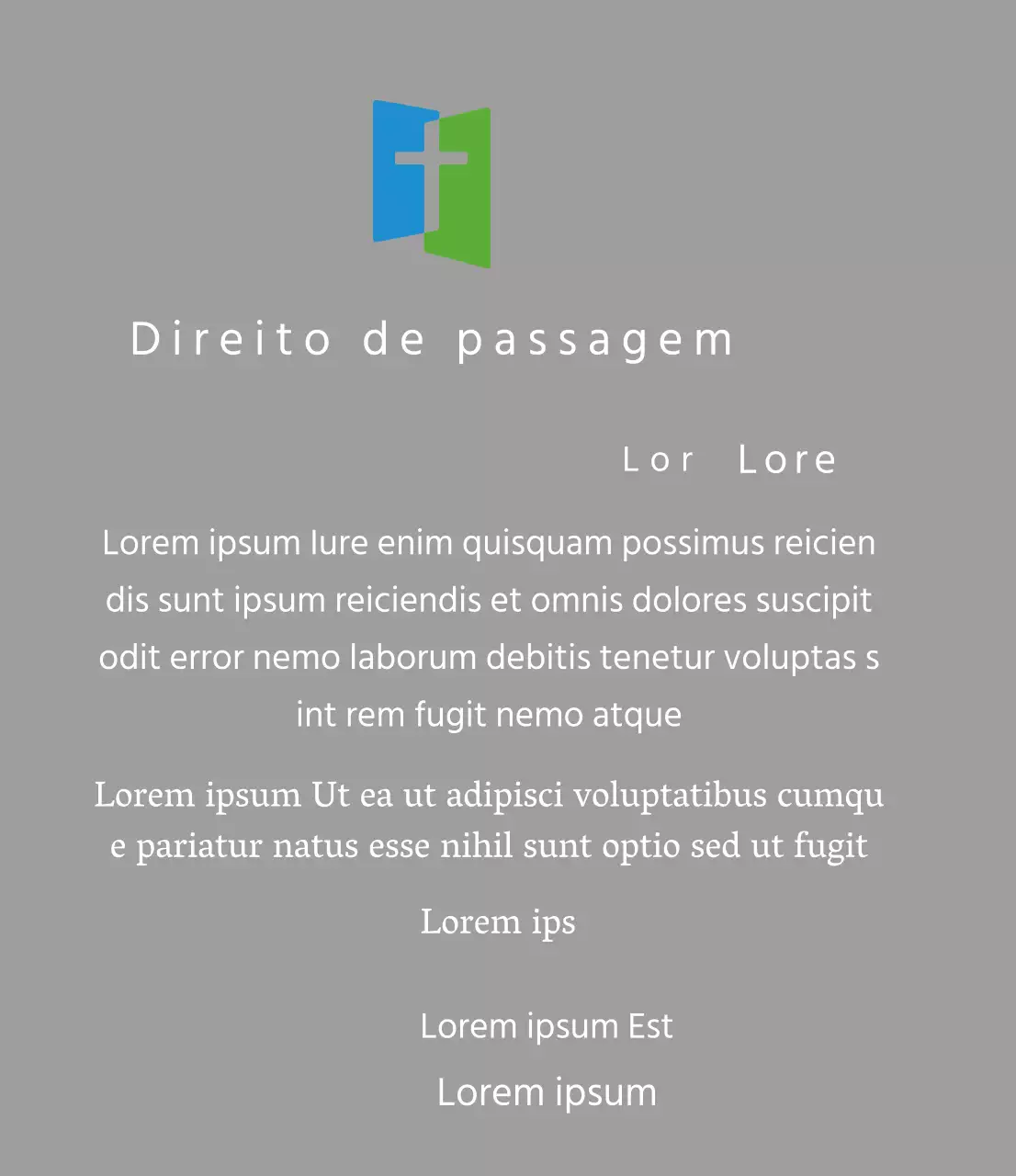 Conceito de placa com logótipo de igreja