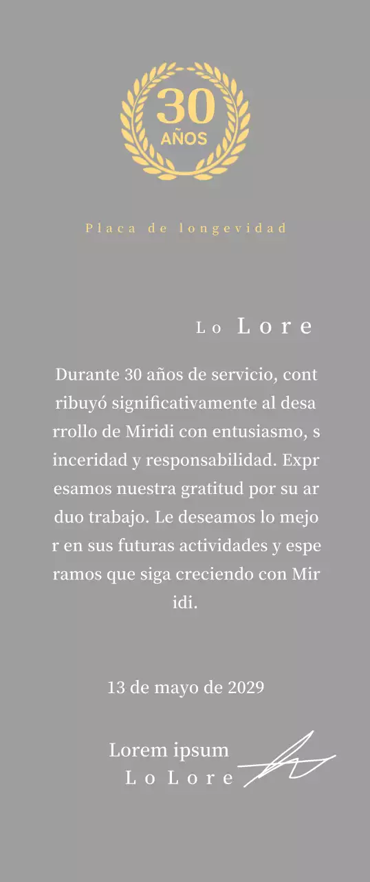 Concepto de placa de antigüedad con símbolo de laurel