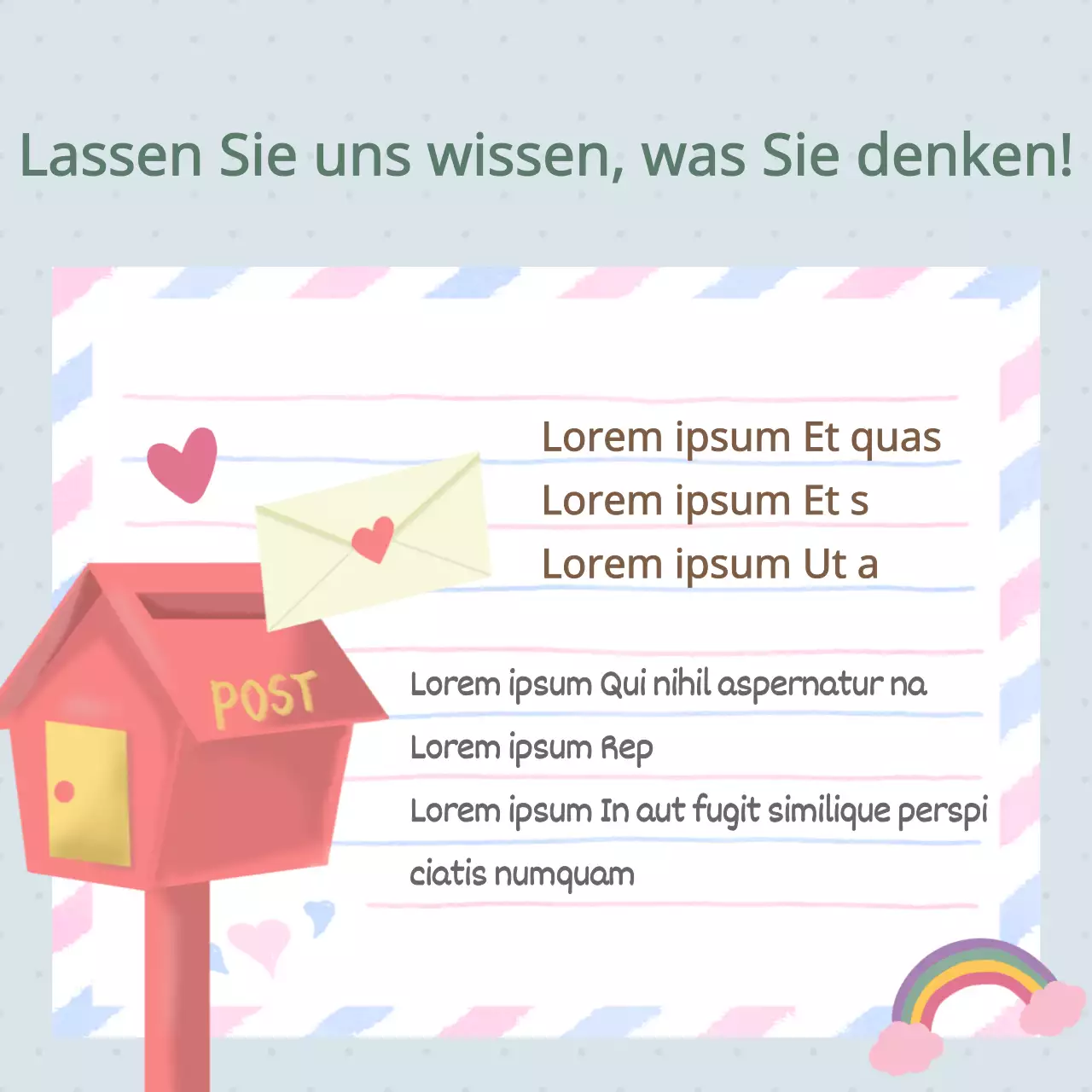 Der hellblaue und gelbe Beratungs-Newsletter