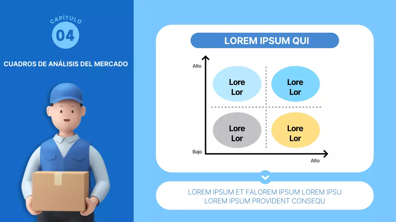 Un sencillo plan de negocio logístico en azul