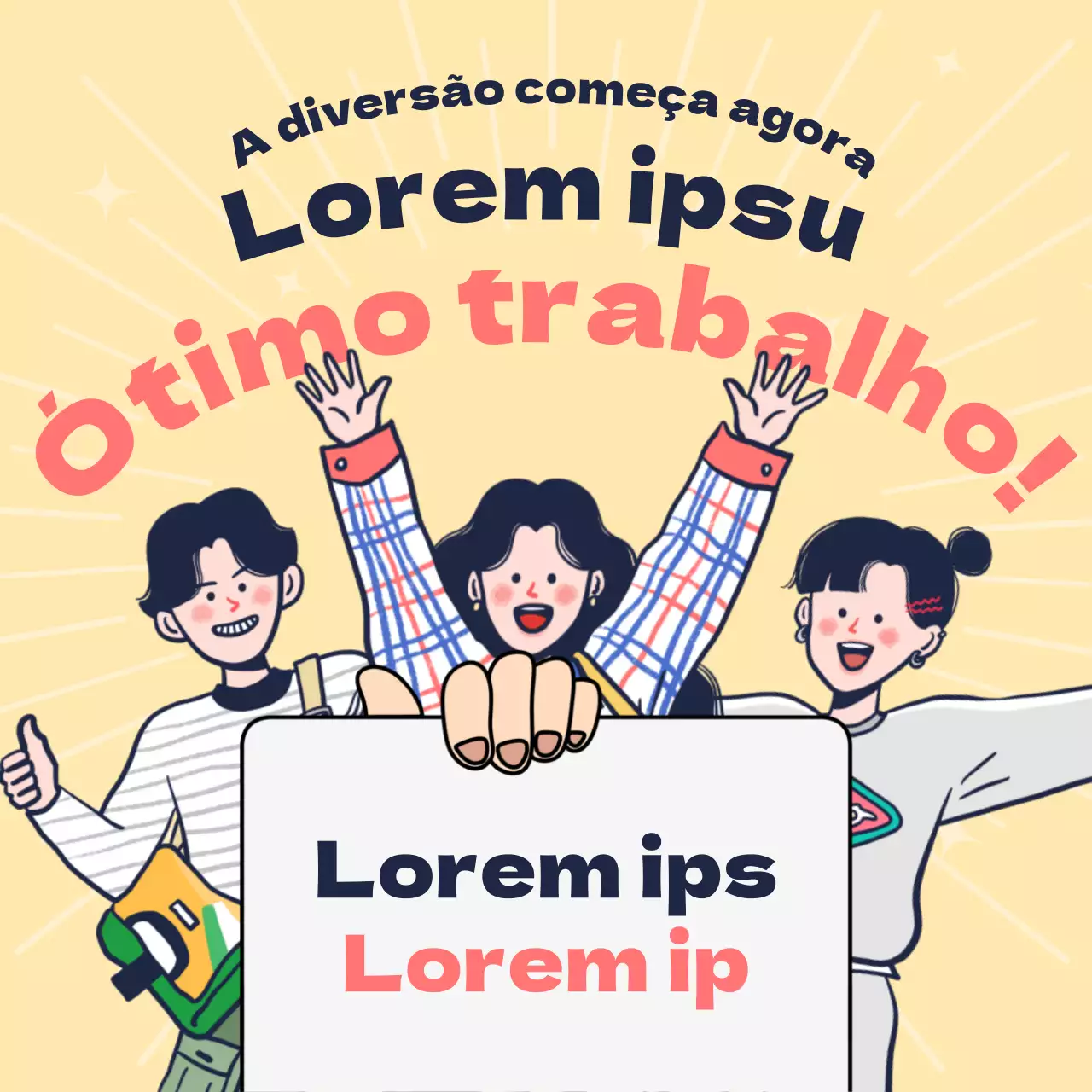 Um bonito anúncio amarelo e cor-de-rosa de desconto nos SATs