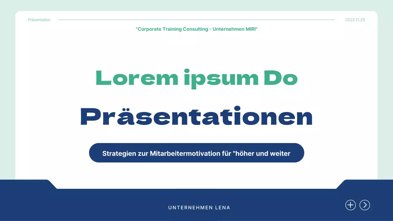 Blue and Mint's Simple Corporate Training Consultancy Unterrichtsplan