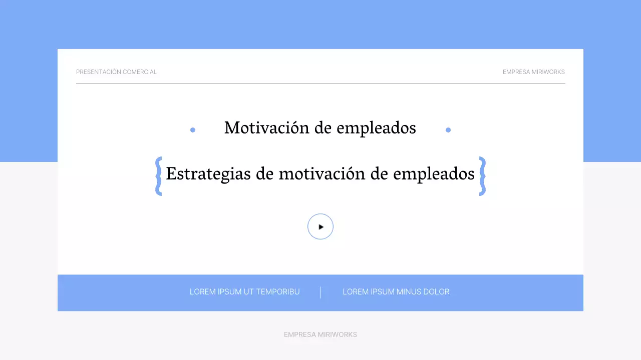 Material de formación motivador sencillo en azul claro y gris