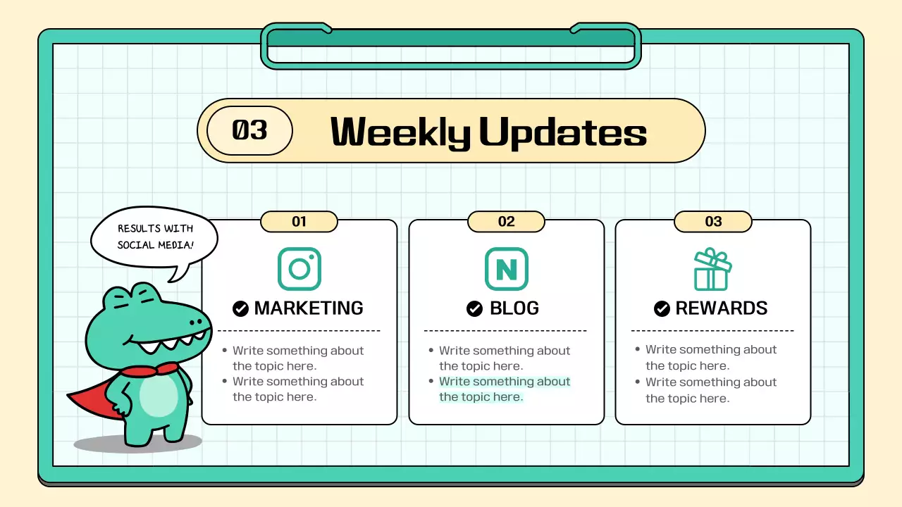 Green Cartoon Meeting Minutes Document Presentation
