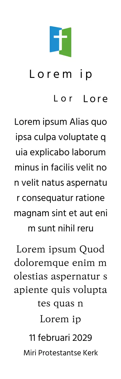 Plaquette met kerklogo concept