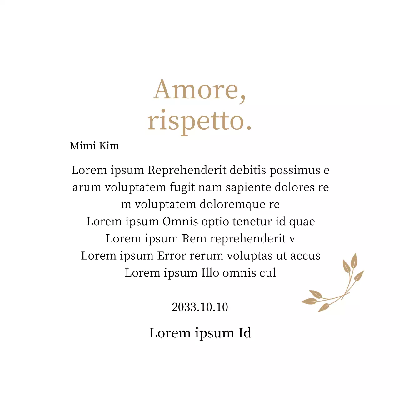 Targa di ringraziamento di classe con oro e foglie