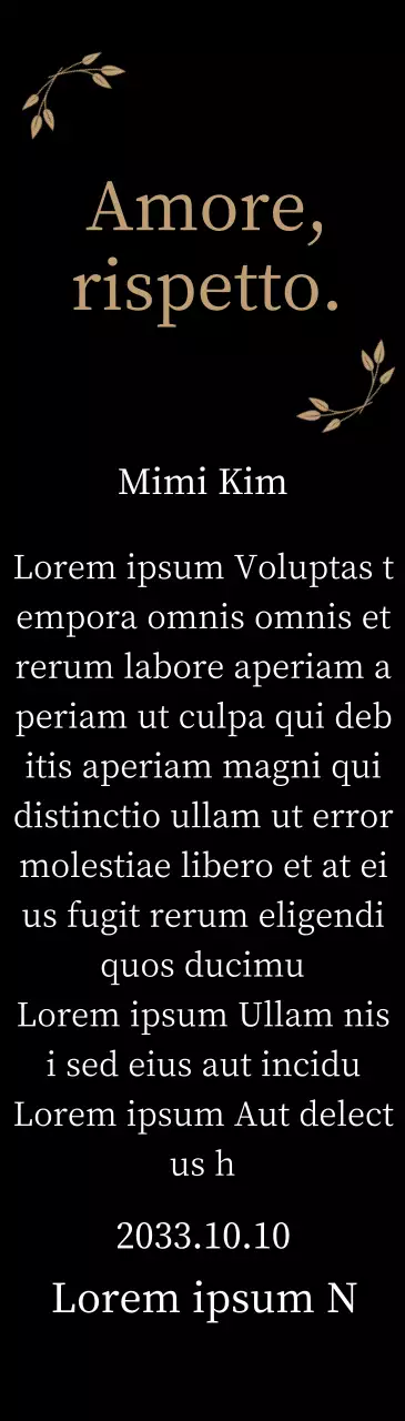 Targa di ringraziamento di classe con oro e foglie