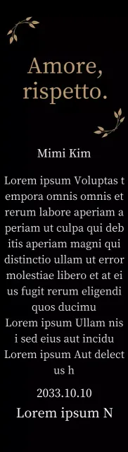 Targa di ringraziamento di classe con oro e foglie